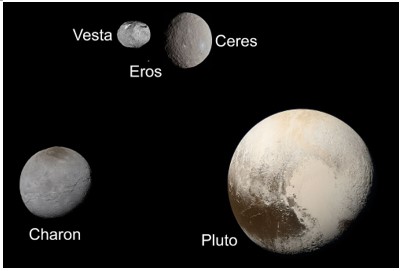 세레스 왜행성 크기 비교