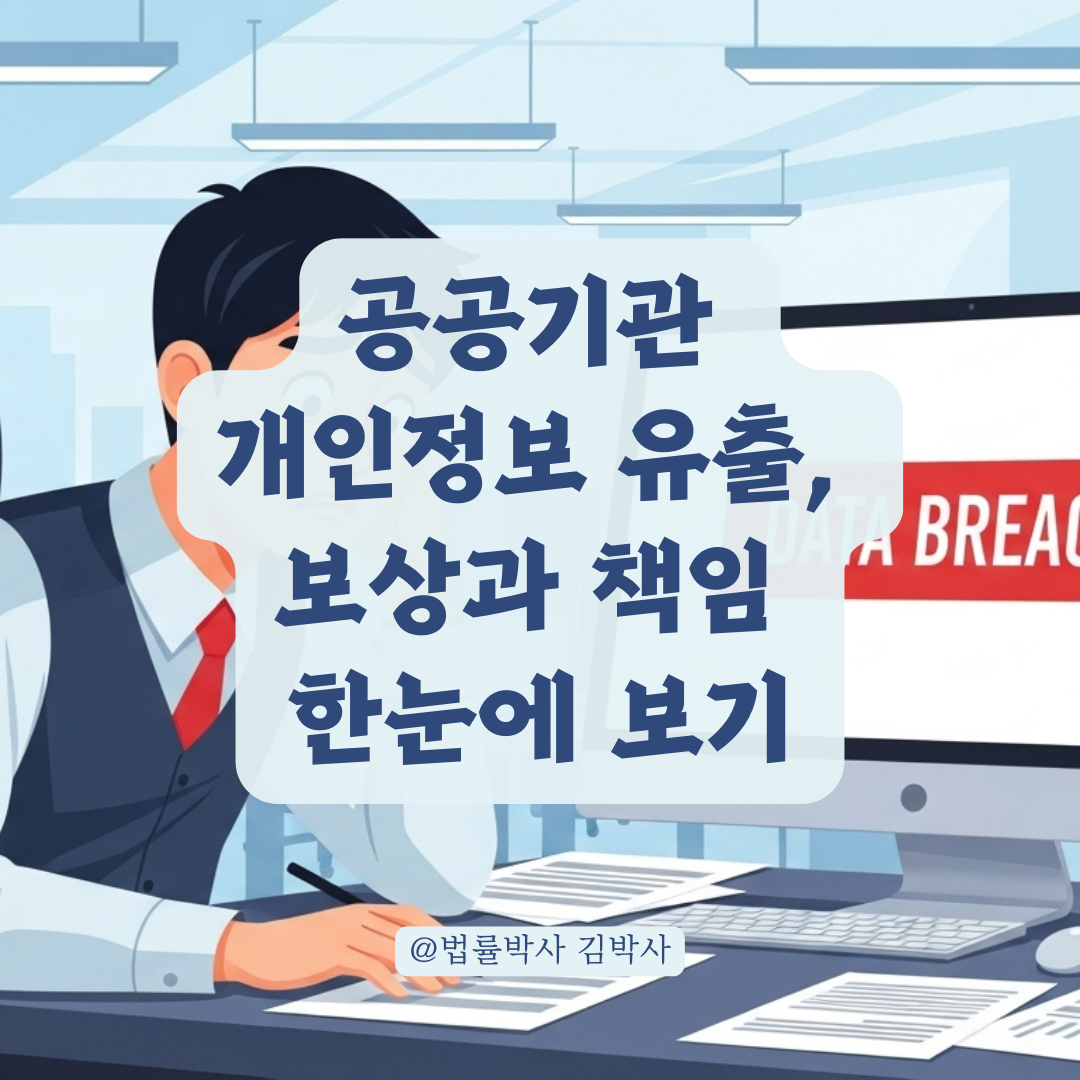 공공기관의 개인정보 유출, 책임 범위와 보상 기준 한눈에 정리.