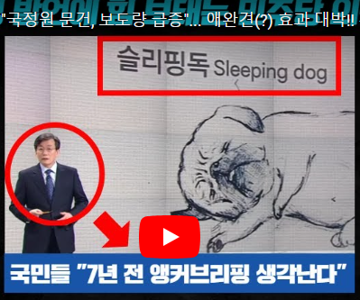 언론 개에 비유. 손석희 앵커브리핑이 화제가 된 이유