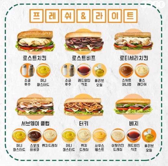 서브웨이 꿀조합 단골 추천