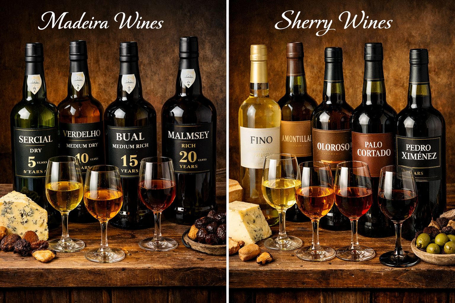 마데이라 와인과 쉐리 와인 사진