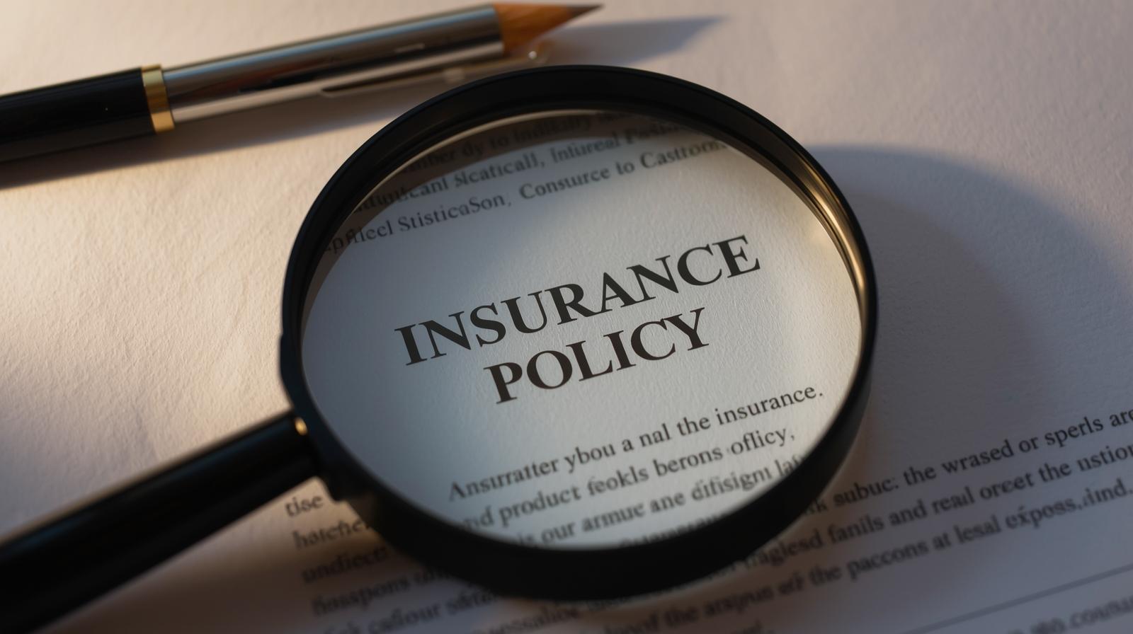보험 계약서를 꼼꼼히 확인하는 이미지