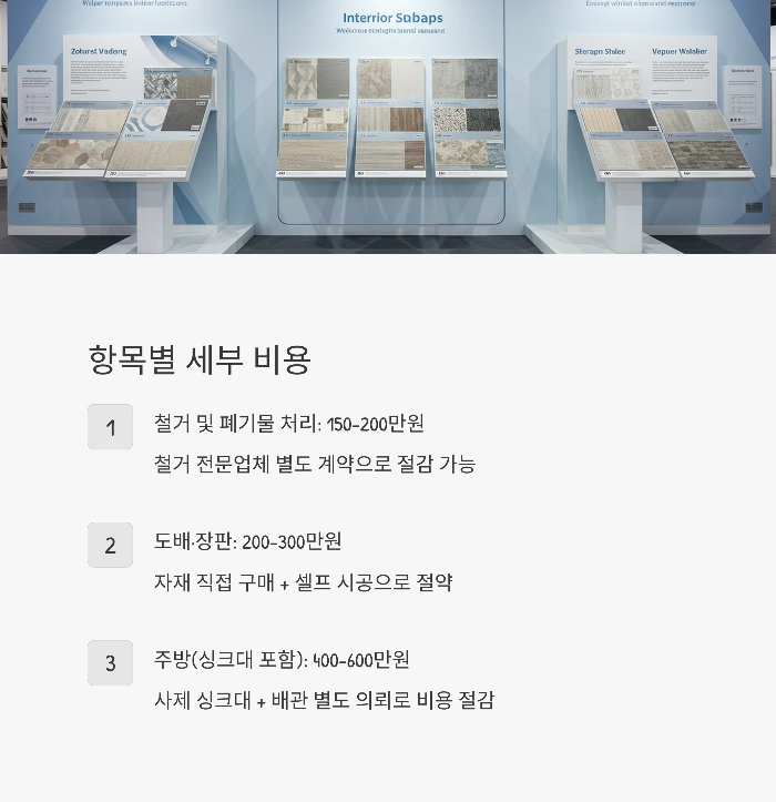 항목별 세부 비용 정리표