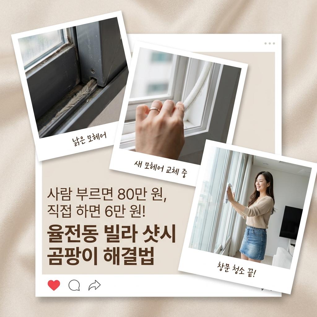 율전동 빌라 샷시 수리 솔직 후기! 율전삼성아파트 24평 비용 공개 및 모헤어 교체 장단점 비교