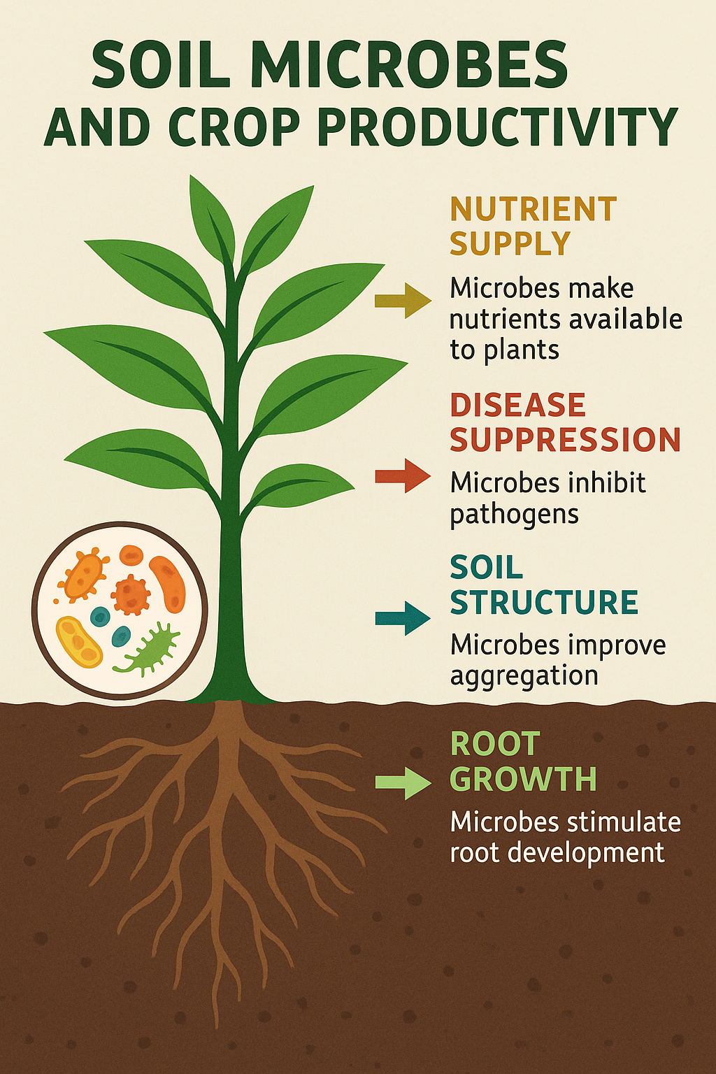토양 미생물과 농작물 생산성 관련 사진