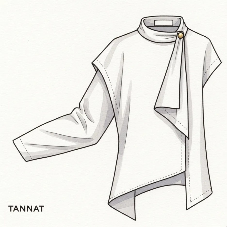 타낫 의류의 독특하고 섬세한 디자인 디테일