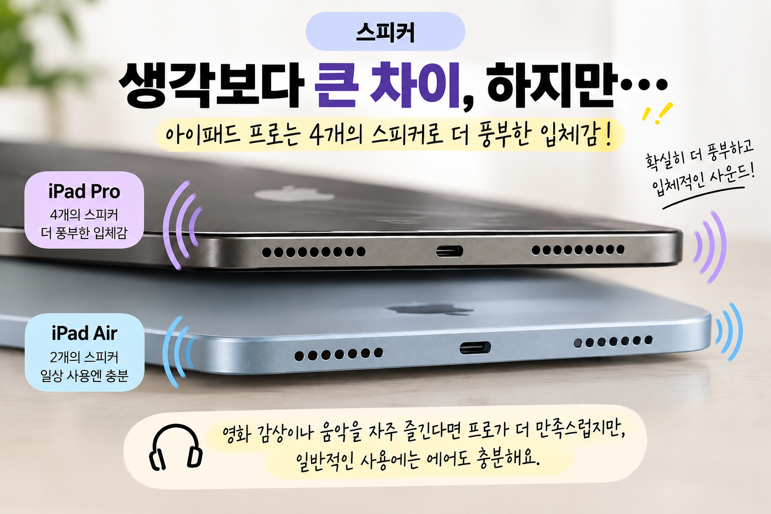 아이패드 프로는 4개의 스피커