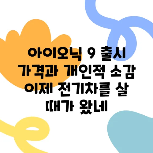 아이오닉 9 출시 가격과 개인적 소감 이제 전기차를 살 때가 왔네