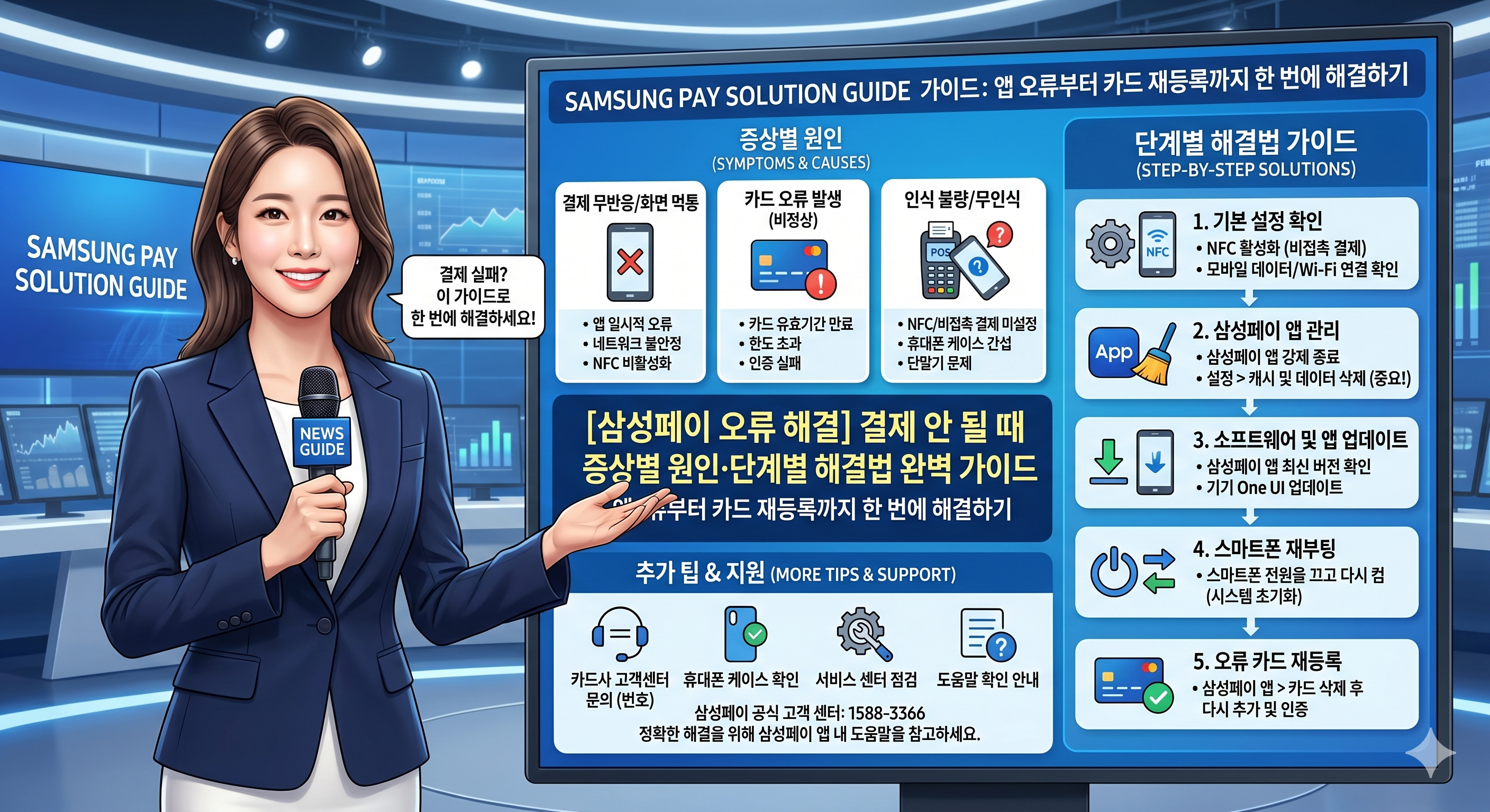 [삼성페이 오류 해결] 결제 안 될 때 증상별 원인&middot;단계별 해결법 완벽 가이드