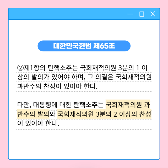의결 가결 부결 뜻, 탄핵소추 국회 재적의원 5