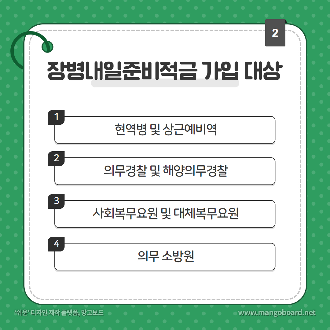 장병내일준비적금 가입 대상