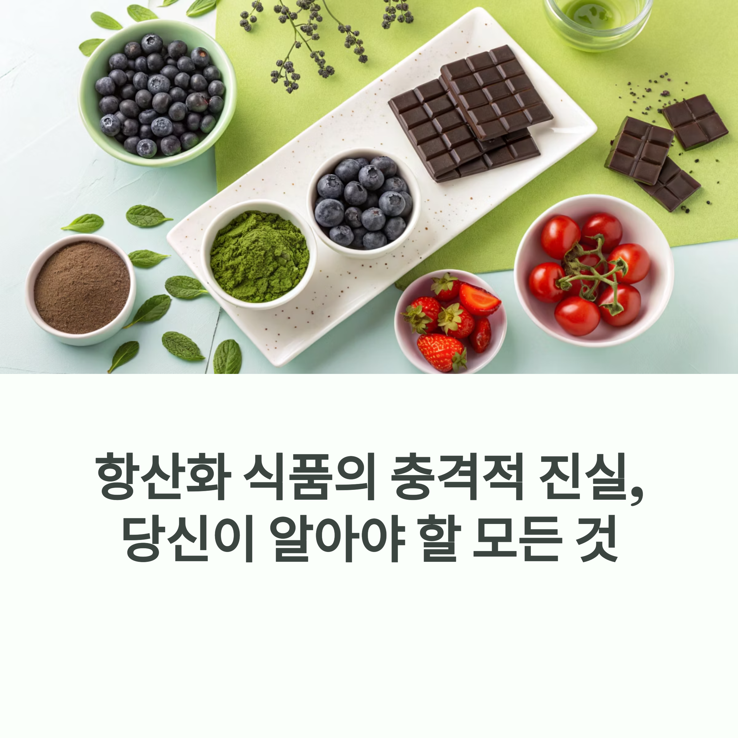항산화 식품 열풍, 과연 당신 건강에 효과적일까? 충격적 진실에 대한 이미지