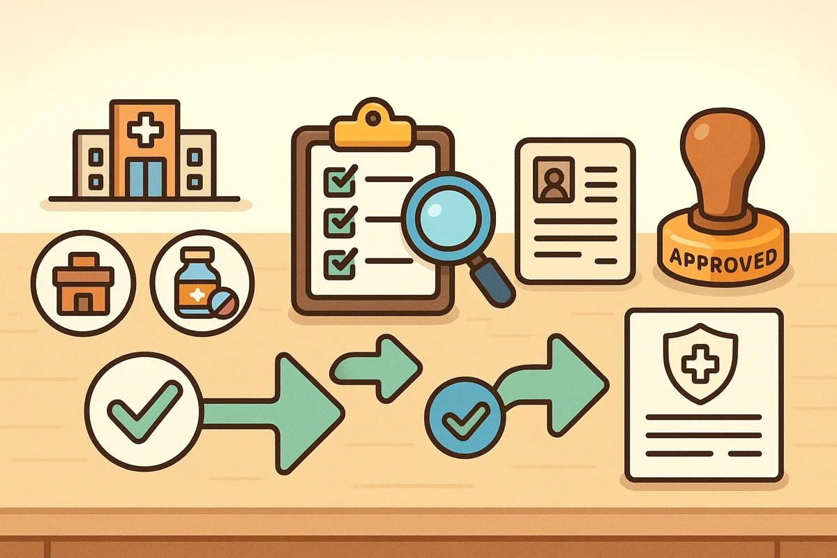 유병자보험 가입 절차를 보여주는 인포그래픽 - 간편심사 325 기준과 가입 단계별 체크포인트