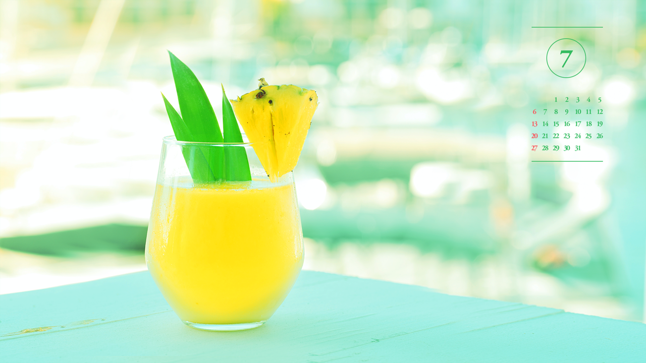 08 파인애플 주스 A - 2025년7월 노트북배경화면