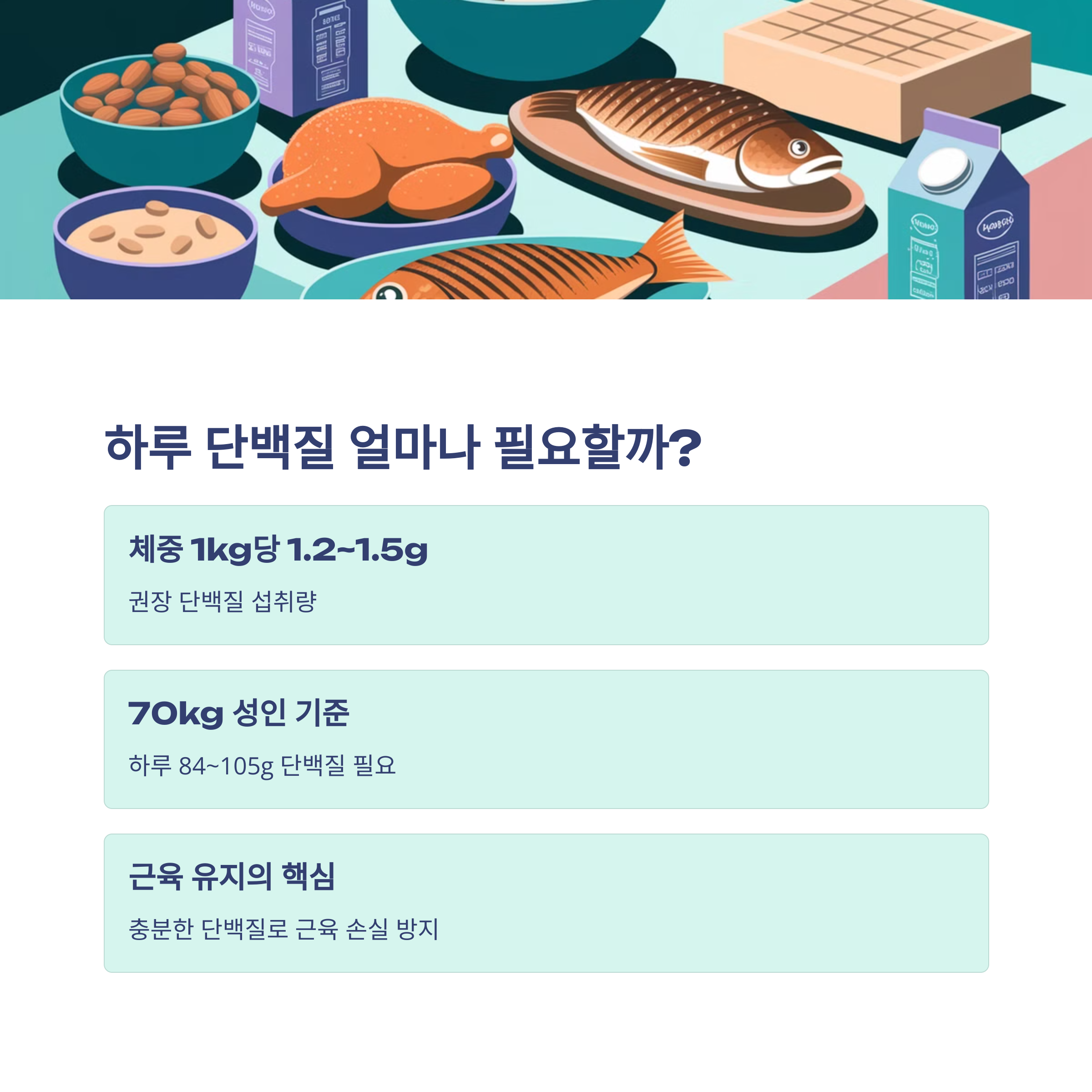 근육 감소를 막는 단백질 섭취법 – 중년에게 필수!