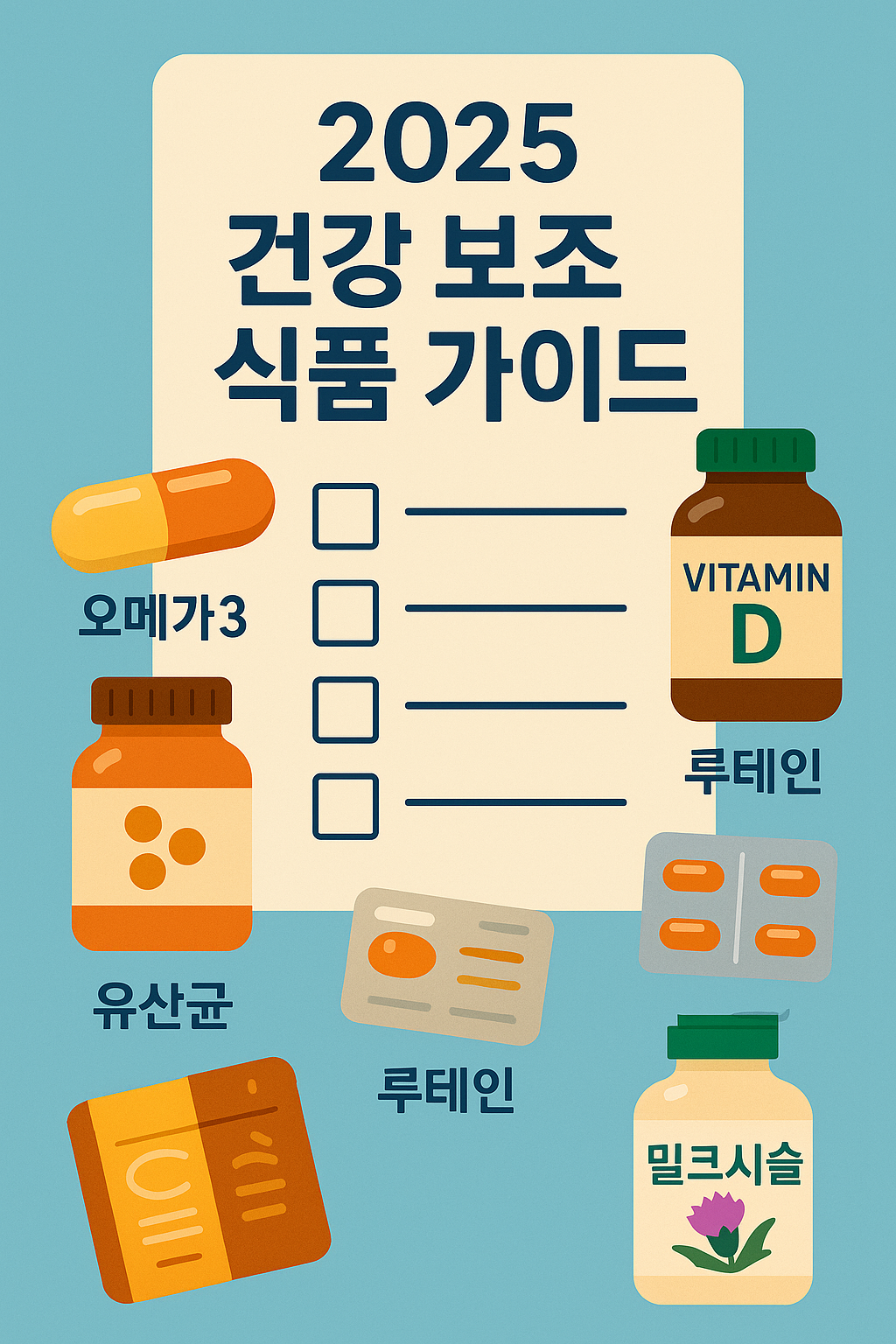 [건강 꿀팁] 건강 보조 식품, 뭐부터 먹어야 할까? 초보자 가이드