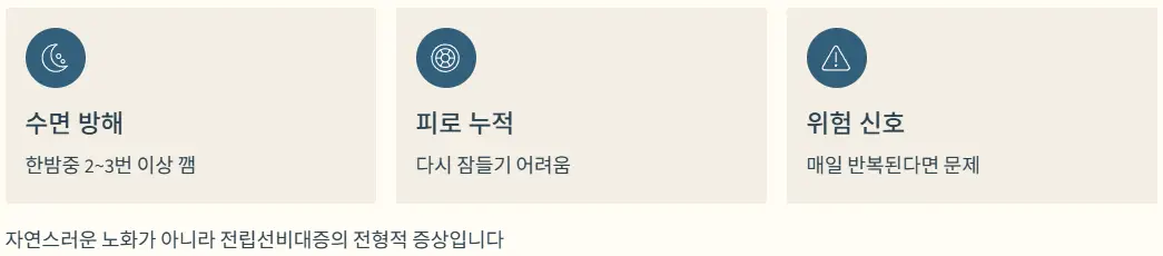 야간뇨 증상들