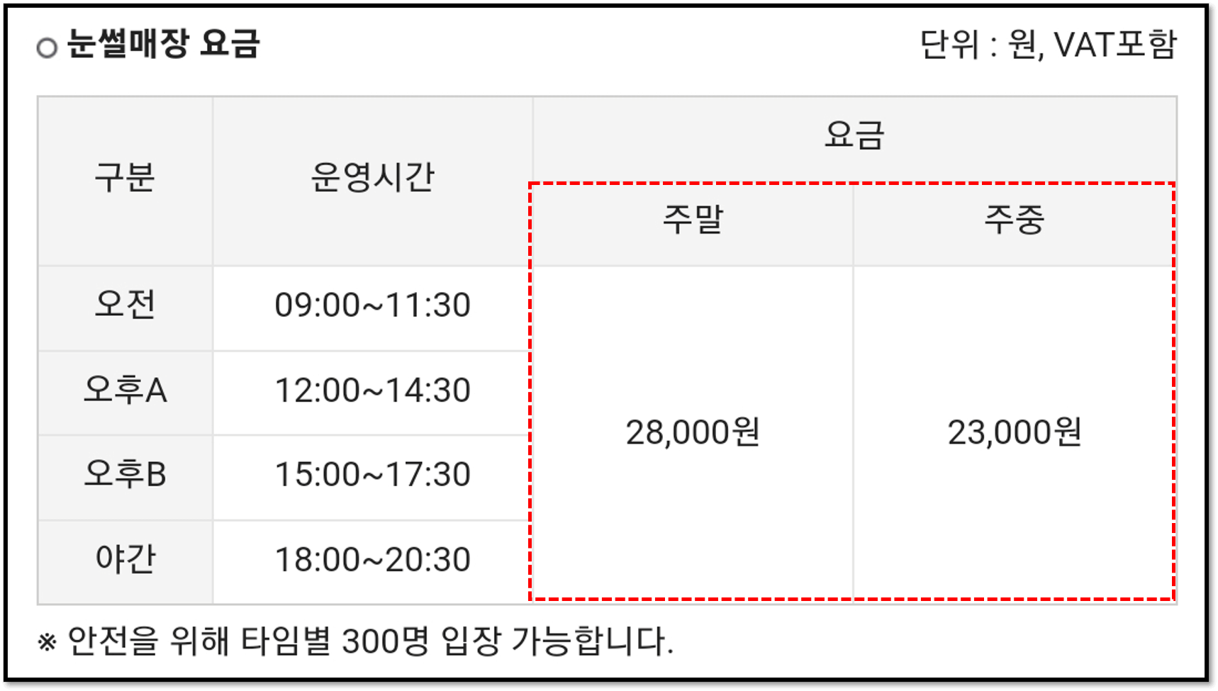 곤지암리조트-눈썰매장-요금
