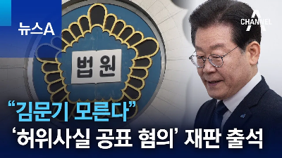 김문기 처장 허위사실 공표 혐의-이재명 대표가 김문기 처장 관련 허위사실 공표 혐의로 재판을 받는 취재 정치 뉴스 영상