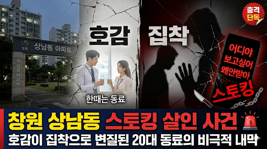 창원 상남동 스토킹 살인 사건: 호감이 집착으로 변질된 20대 동료의 비극적 내막 🚨