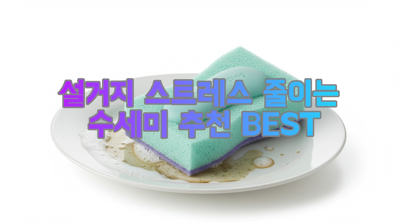 설거지 스트레스 줄이는 수세미 추천 BEST