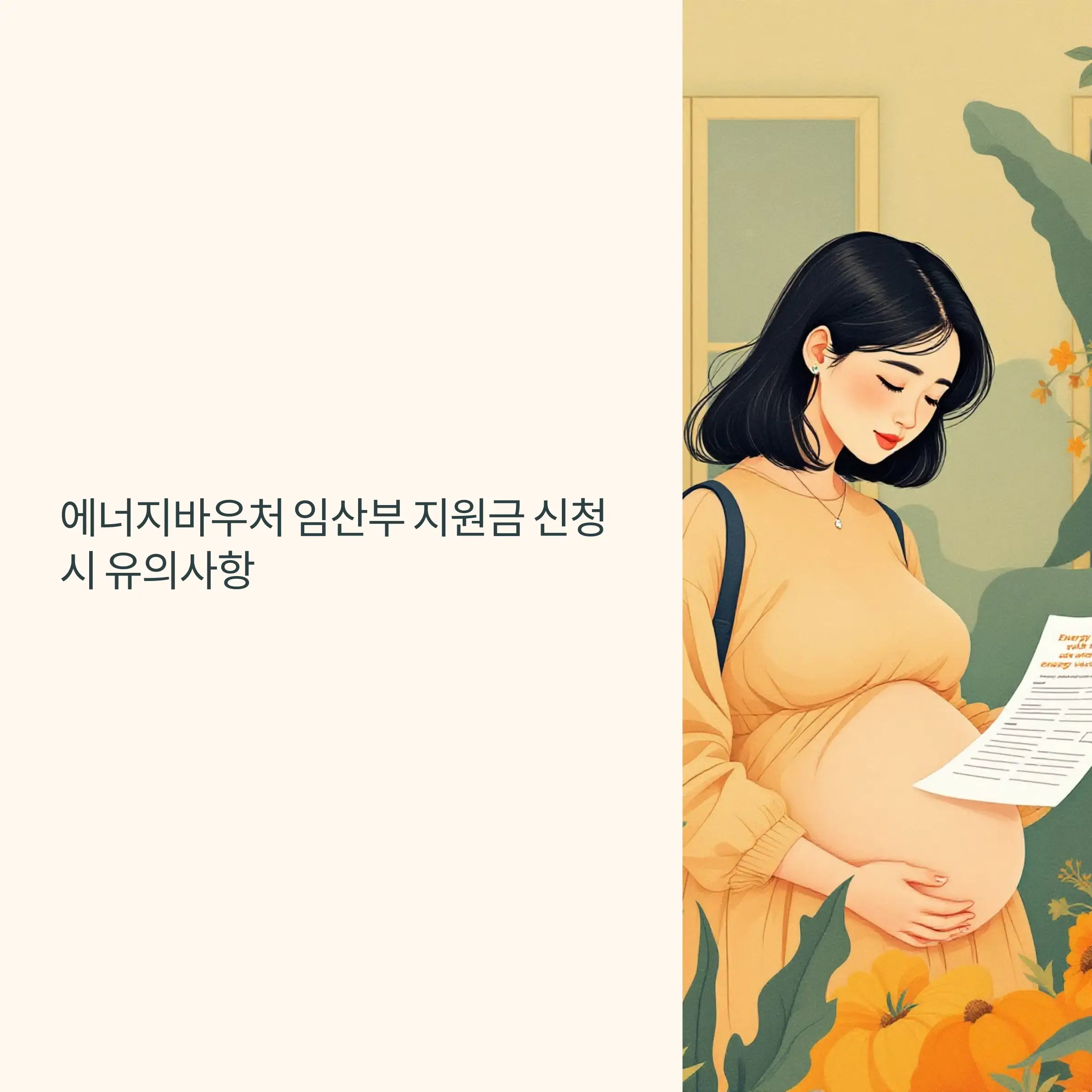 에너지바우처 임산부 지원금 신청 시 유의사항