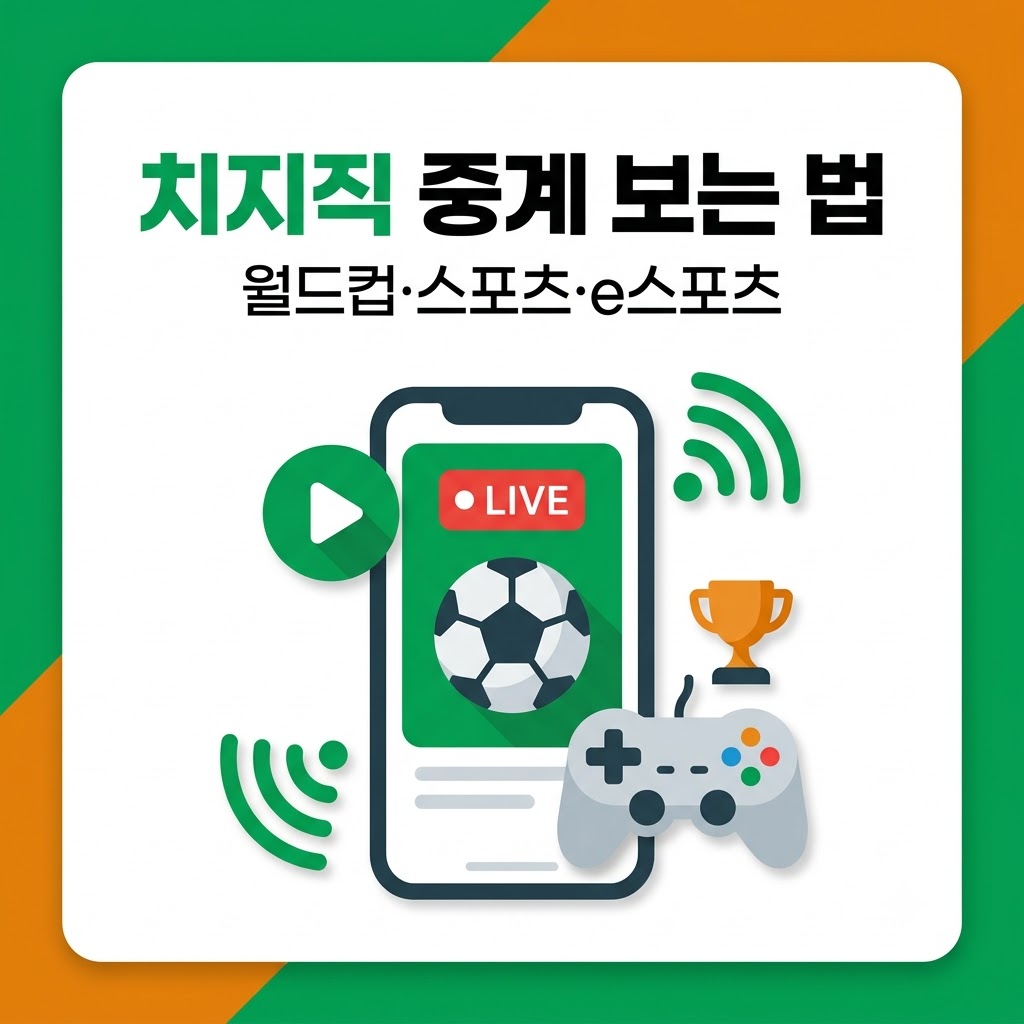 치지직 중계 보는 법 월드컵 스포츠 e스포츠 라이브 시청 방법 정리 썸네일