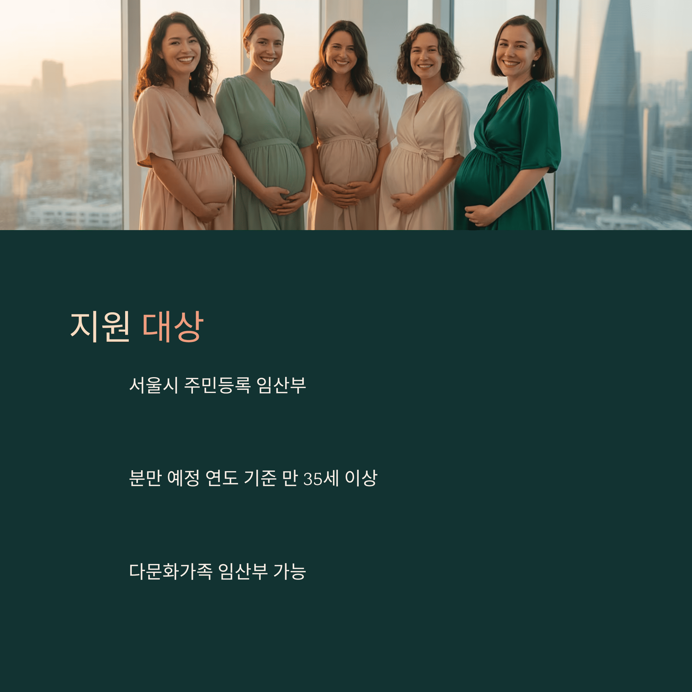 서울시 35세 이상 임산부 의료비 최대 50만원 지원 사업 지원 대상