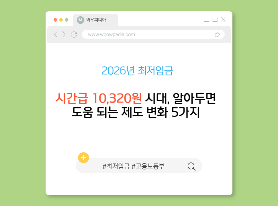 2026년 최저임금, 시간급 10,320원 시대, 알아두면 도움 되는 제도 변화 5가지
