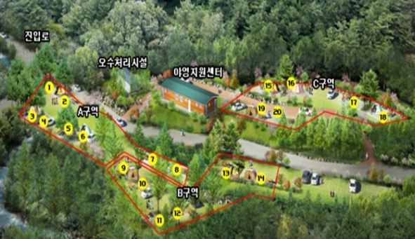 야영장 위치도