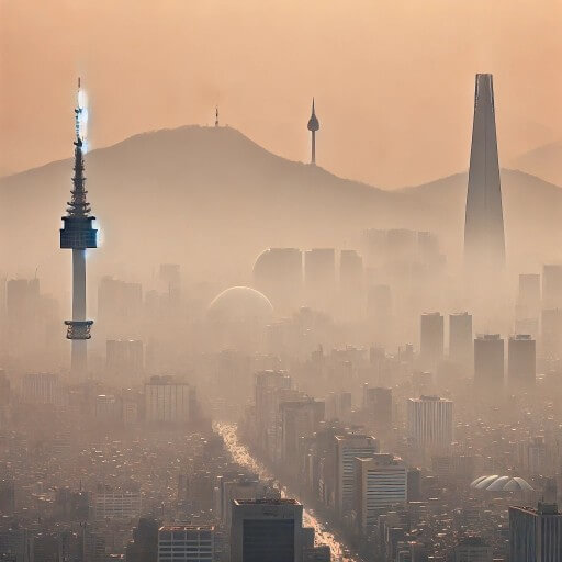 미세먼지 가득한 우리나라