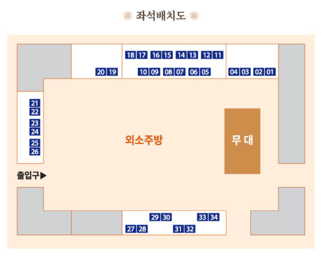 경복궁 별빛야행 예매 예약방법 안내와 관련한 예매 시 좌석배치도