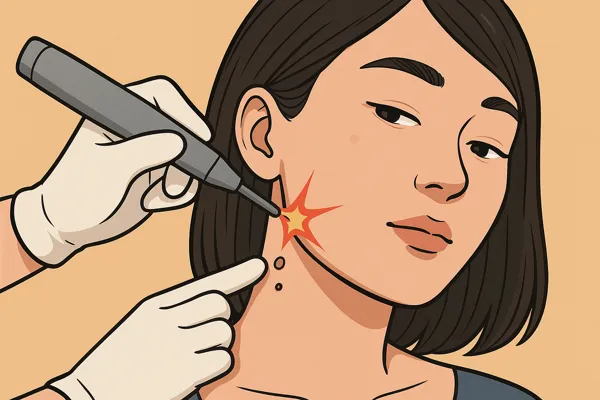 쥐젖 제거 레이저 시술 과정과 회복8