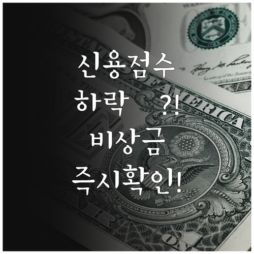 신용 점수 하락 없는 비상금대출 한도..