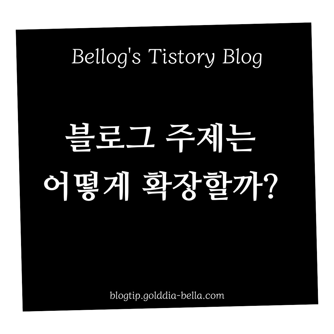 티스토리 블로그 주제 확장