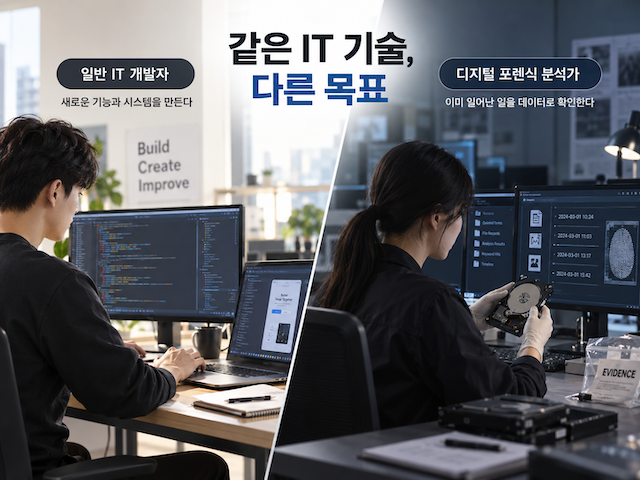 디지털 포렌식 분석가와 일반 IT 개발자는 무엇이 다를까?