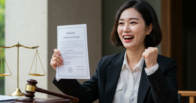 개인회생 성공하고 기뻐하는 사진