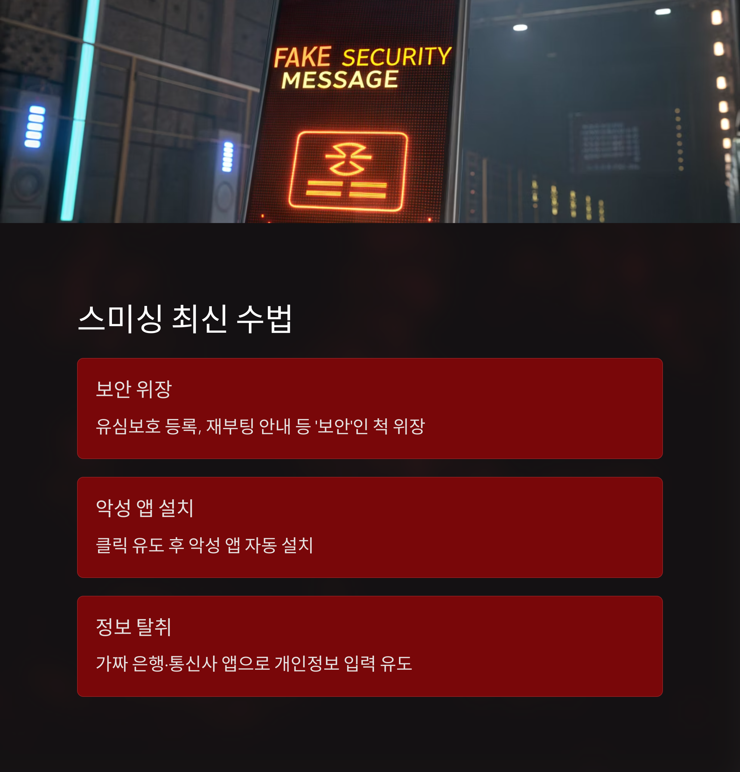 스미싱 최신 수법