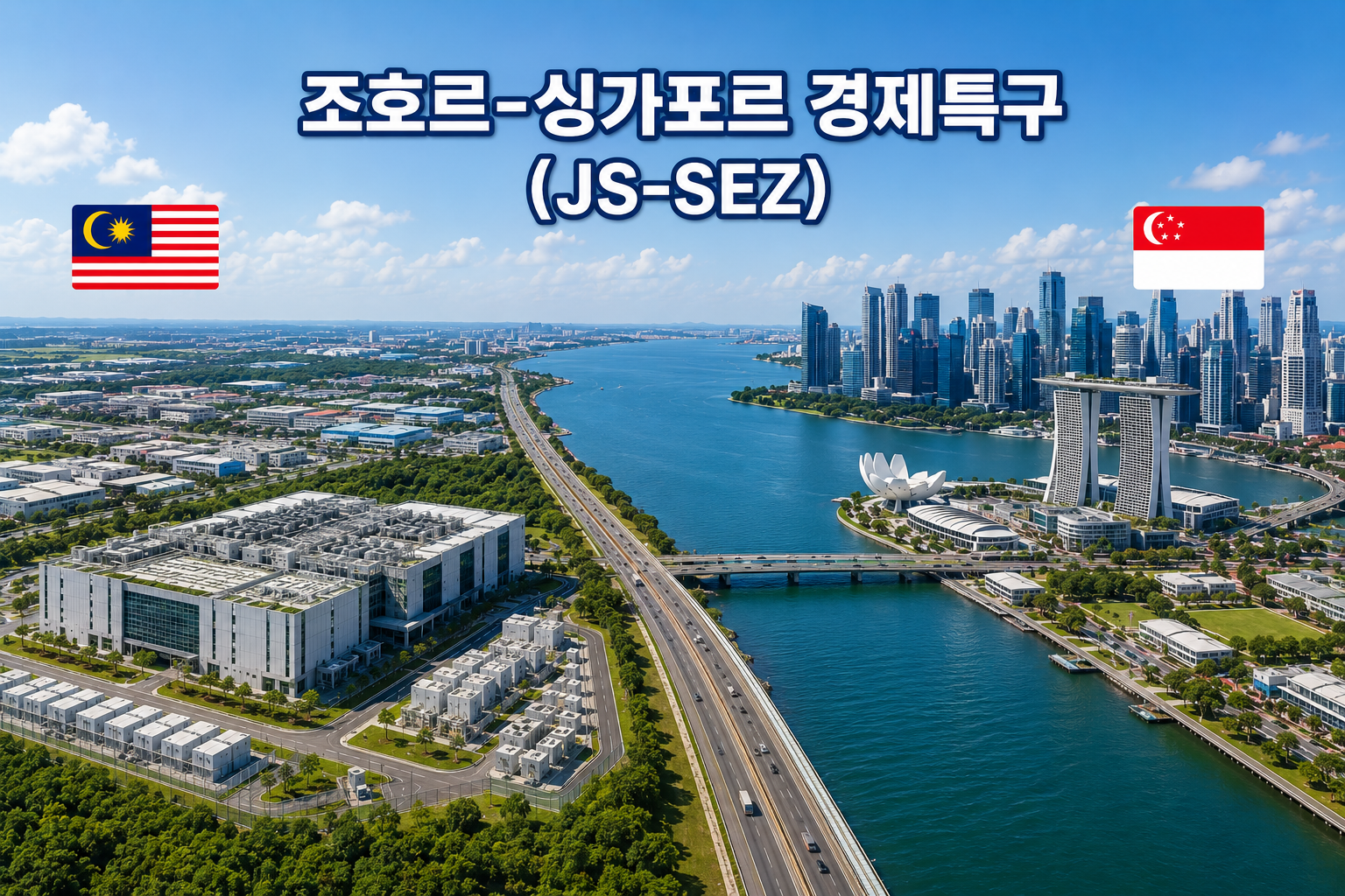 조호르-싱가포르 경제특구를 설명합니다.