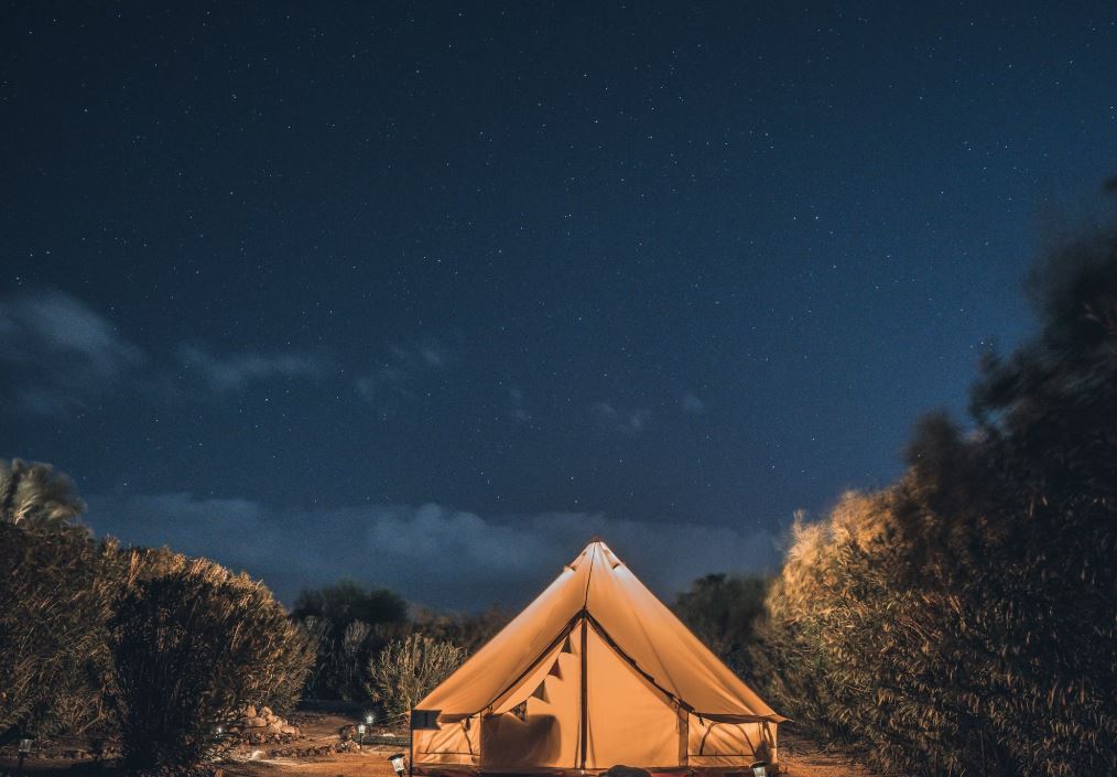 캠핑 야경 사진