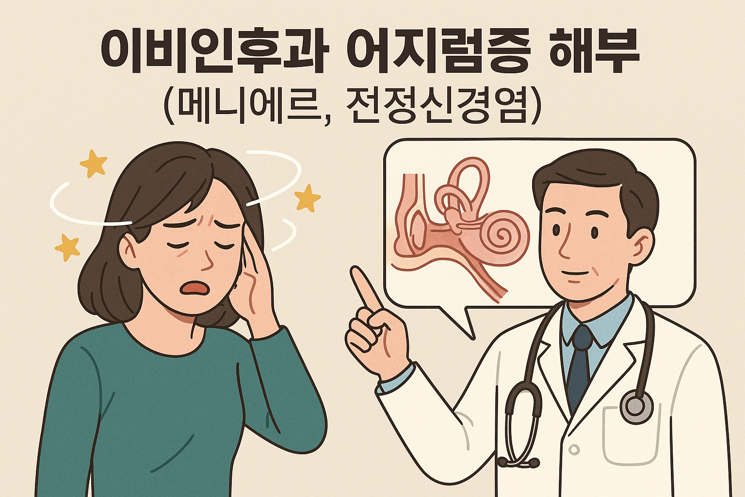 이비인후과 어지럼증 해부 (메니에르, 전정신경염)