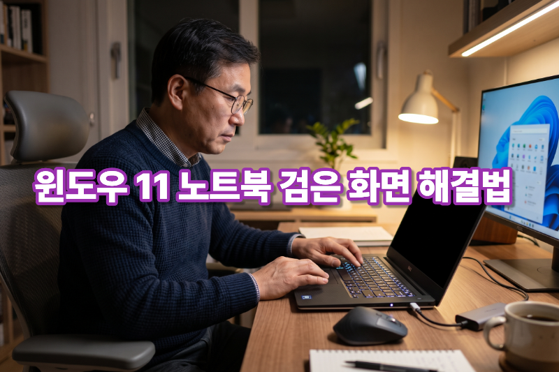 윈도우 11 노트북 검은 화면 블랙스크린을 해결하는 방법