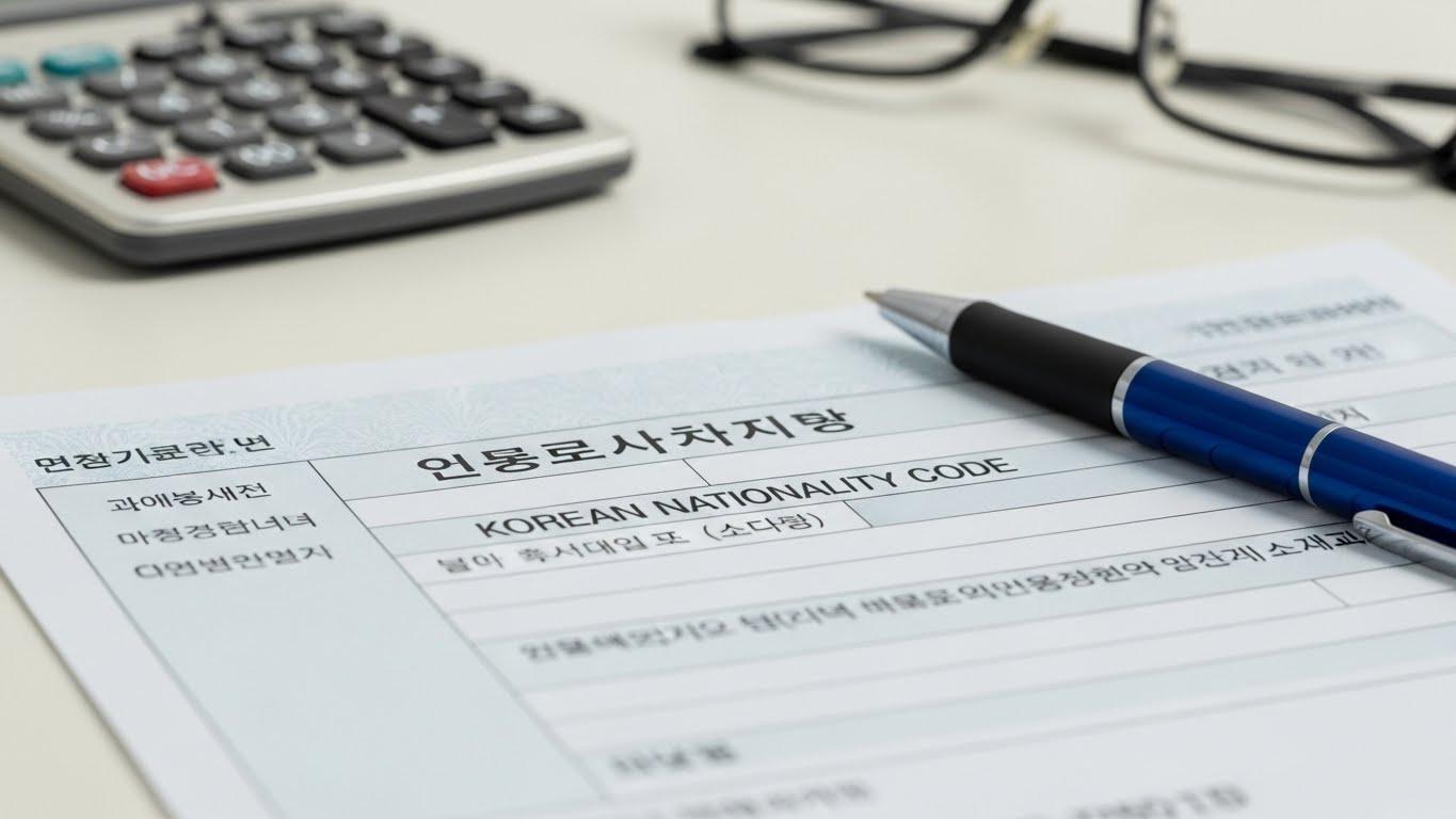 연말정산 대한민국 국적코드