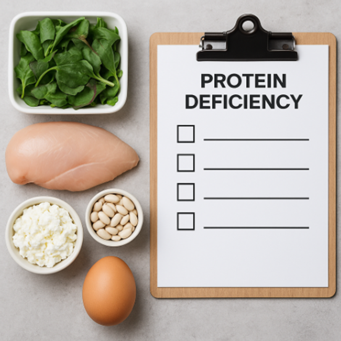 체크리스트와 단백질 식품 사진