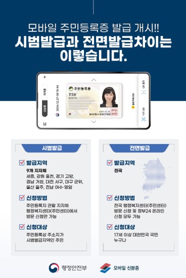 모바일 주민등록증 신청포스터