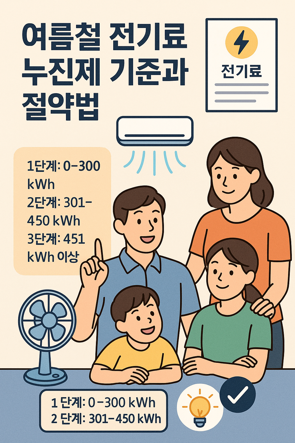 여름철 전기료 누진제 기준과 절약법 (2025년 최신)