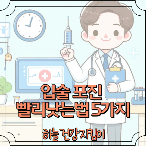 입술 포진 빨리낫는법 5가지