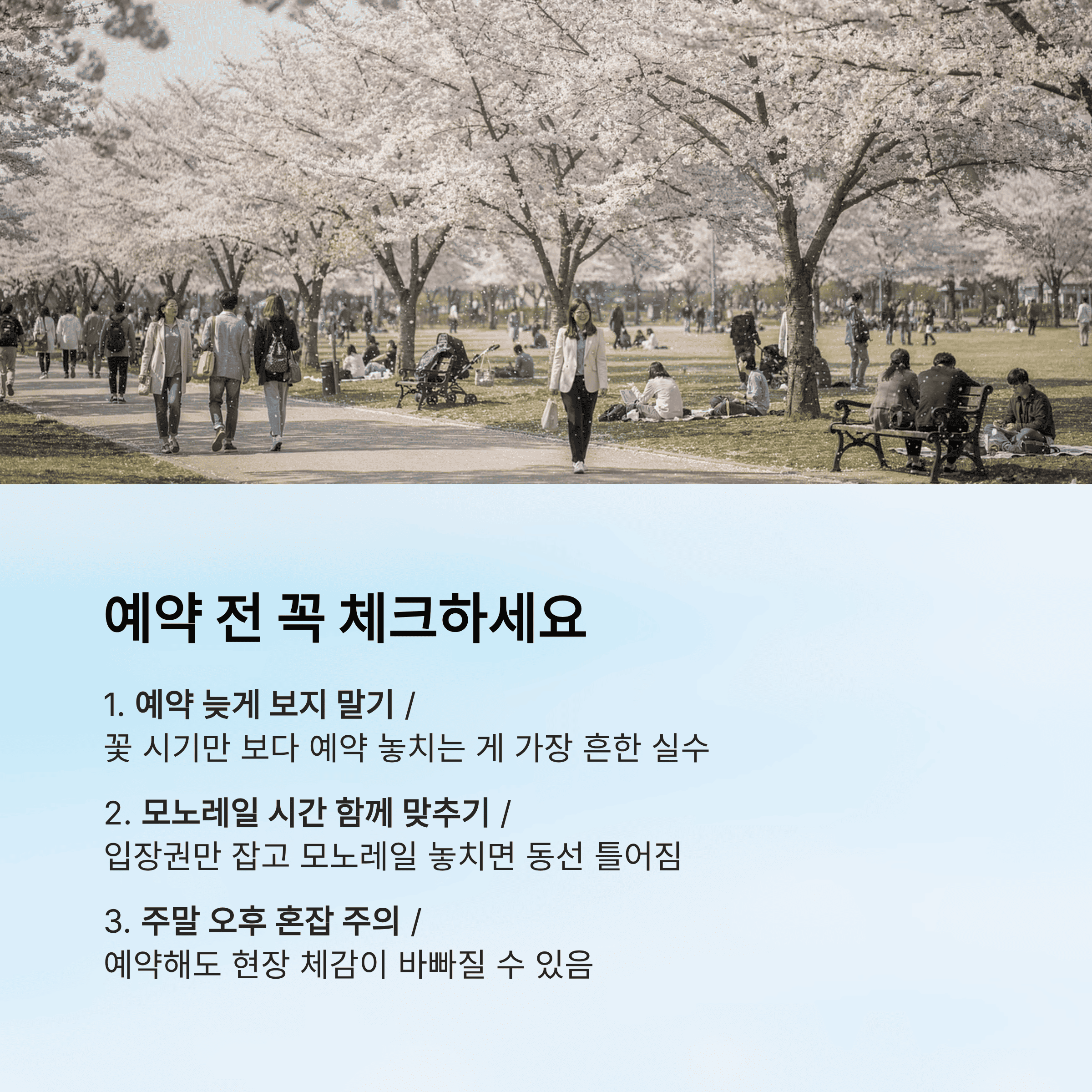 예약 전에 꼭 체크할 점