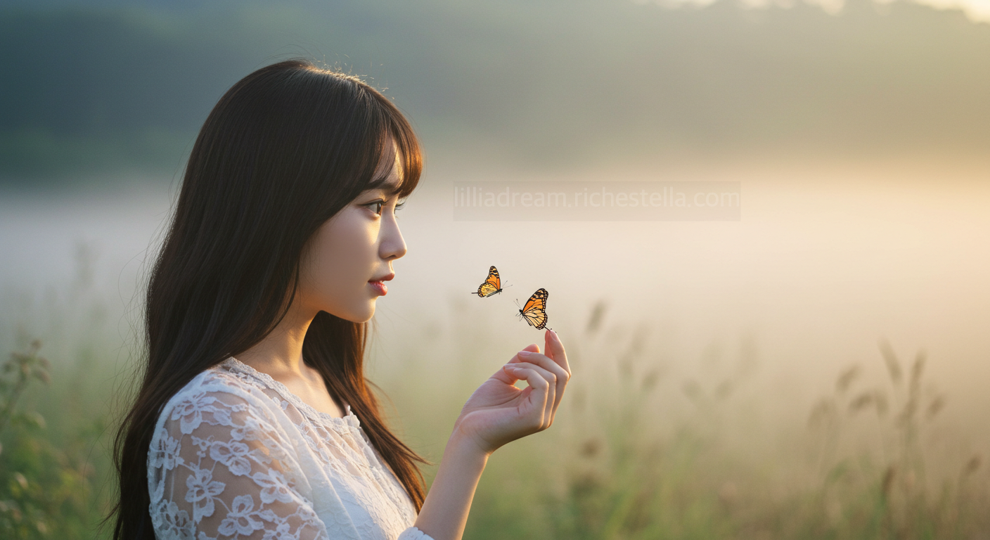 예쁜 나비를 잡는 꿈