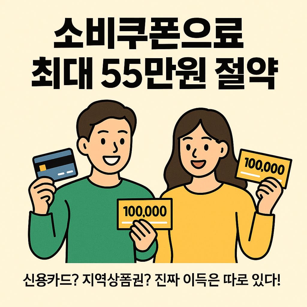 소비쿠폰으로 최대 55만원 절약하는 대표 이미지